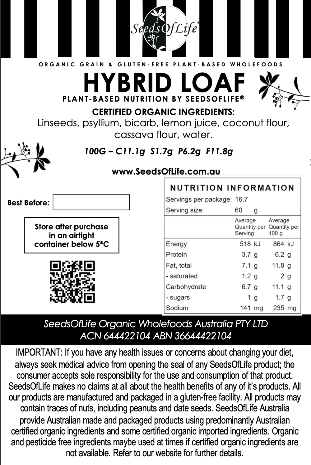 FROZEN HYBRID COB LOAF 1kg