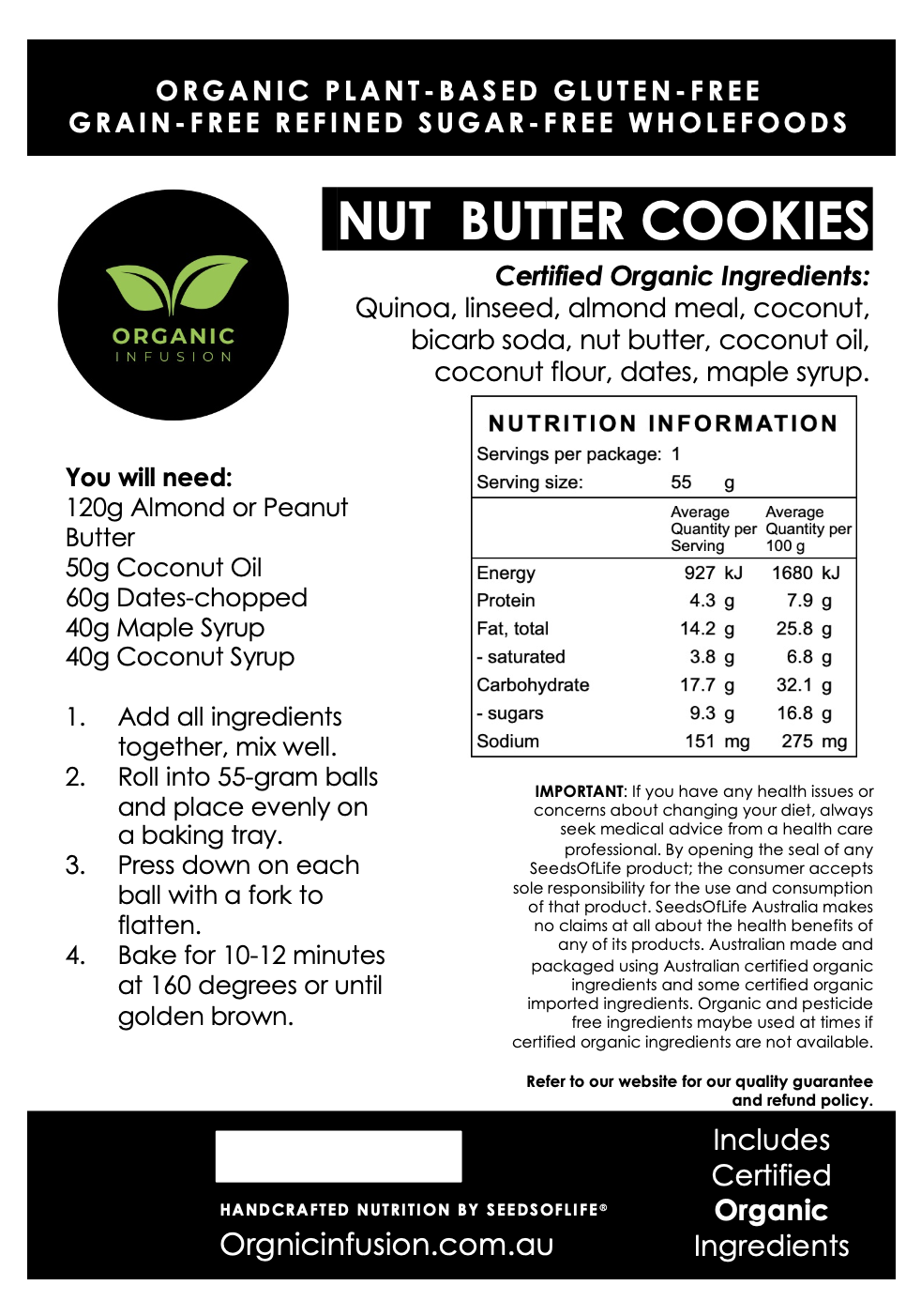 PREMIX NUT BUTTER COOKIES