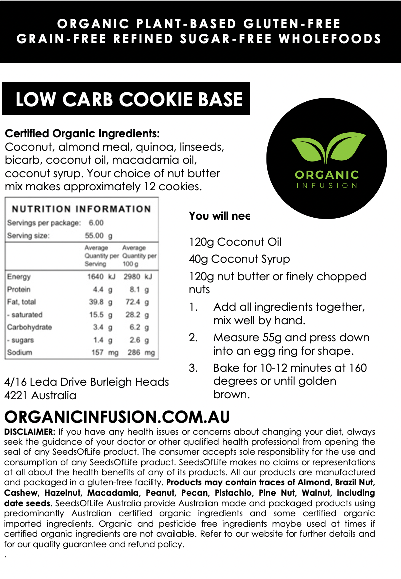 PREMIX LOW CARB COOKIE BASE