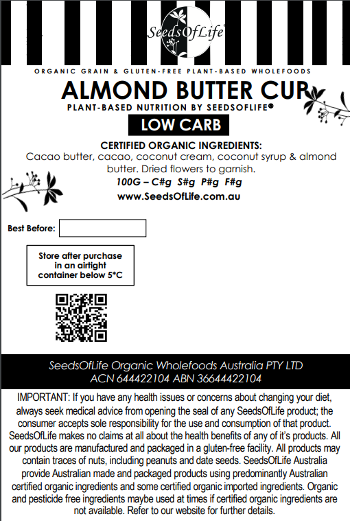 ALMOND BUTTER CUPS 80g x4
