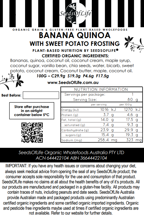 BANANA QUINOA With Sweet Potato Frosting