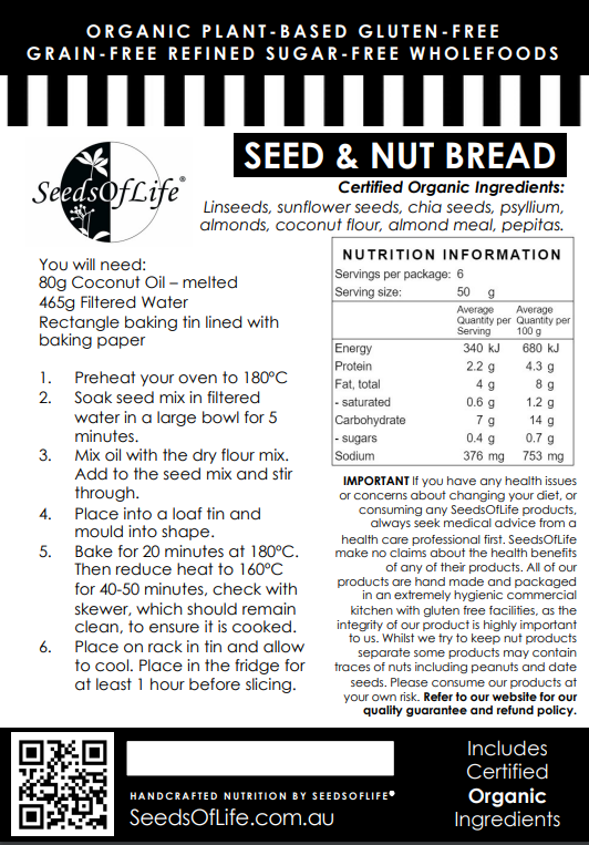 PREMIX SEED & NUT BREAD & PIZZA BASE