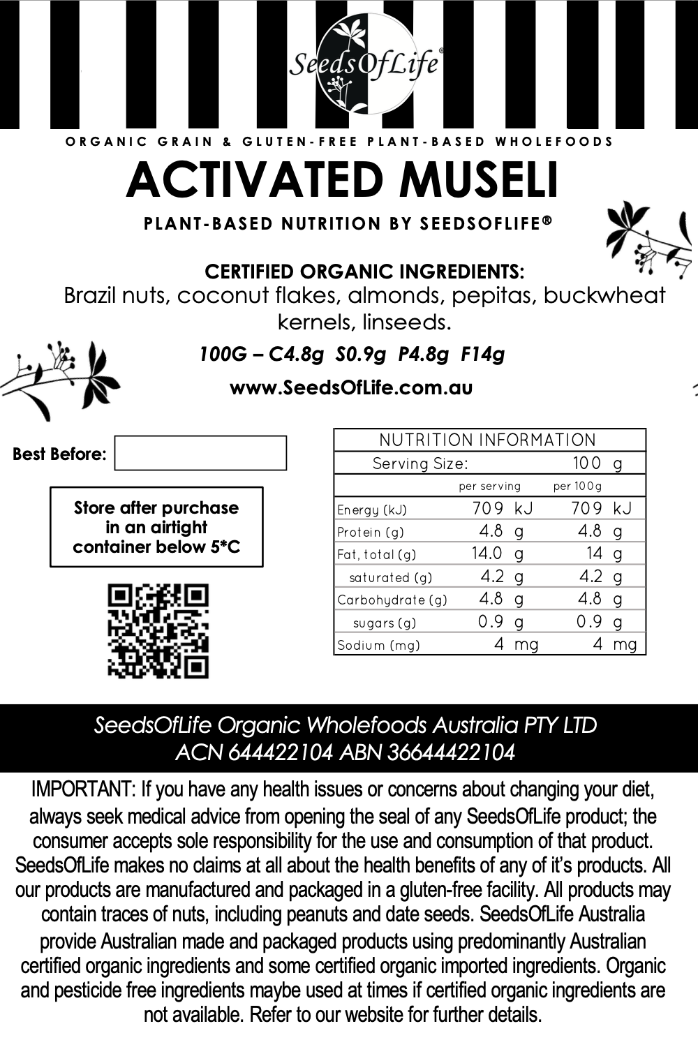 ACTIVATED MUSELI 1kg