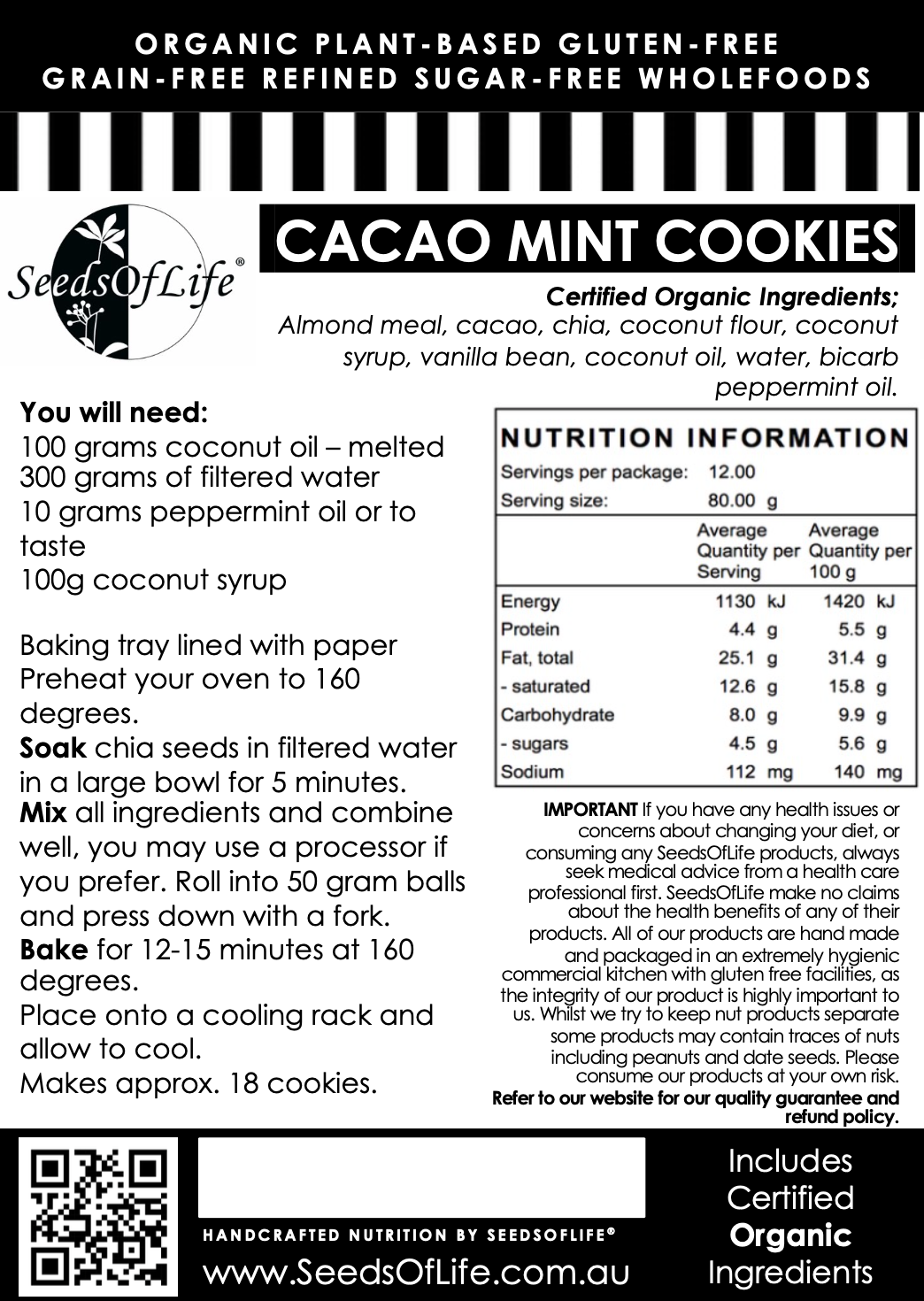 PREMIX CACAO MINT COOKIE & MUDCAKE