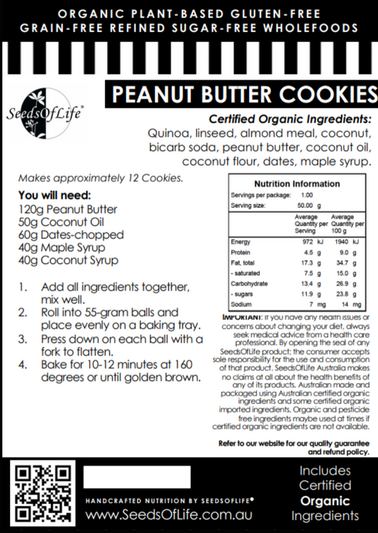 PEANUT OR ALMOND BUTTER COOKIE PREMIX