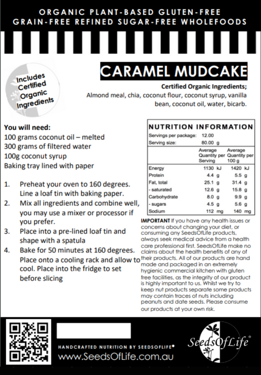 LOW CARB CARAMEL MUDCAKE/TORTE/DONUT PREMIX