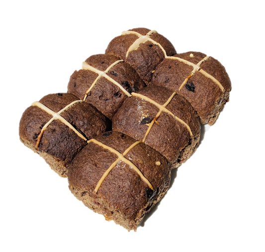 FIG & RAISIN - HOT CROSS BUNS x6